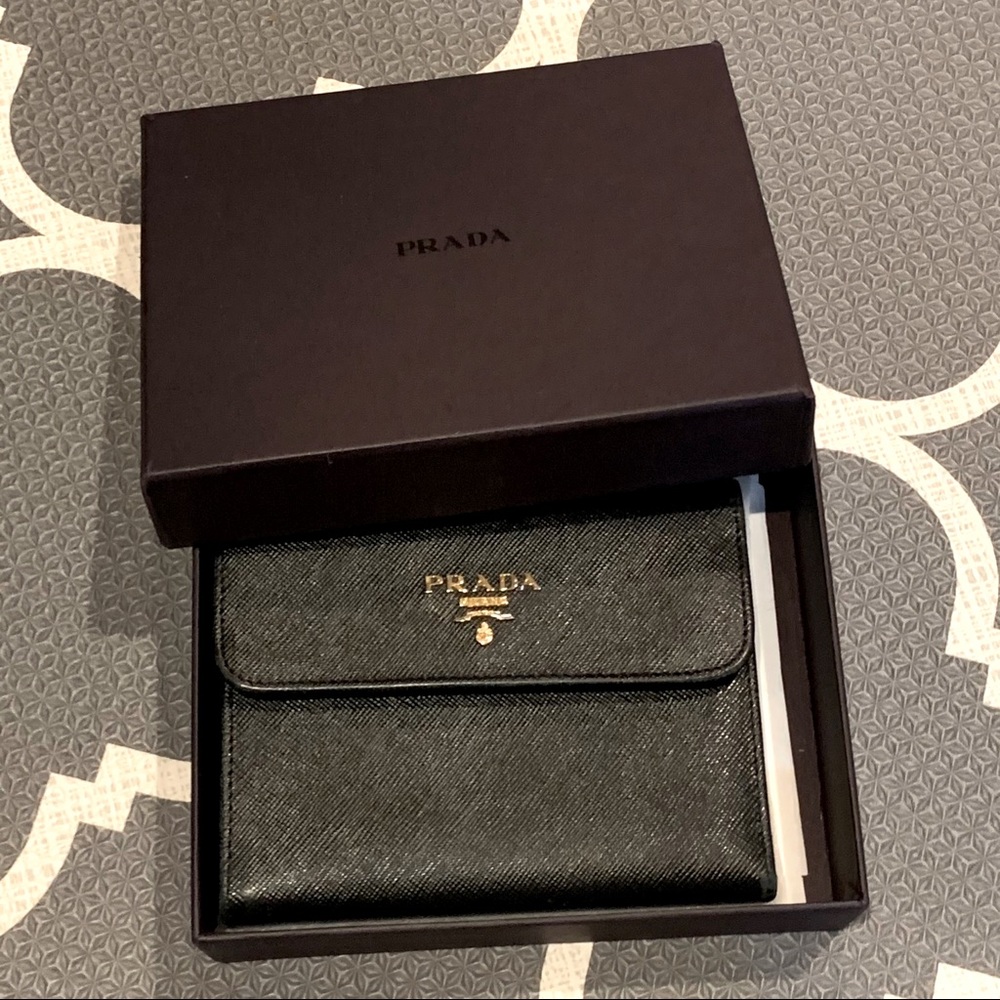 Authentic Prada Saffiano leather wallet